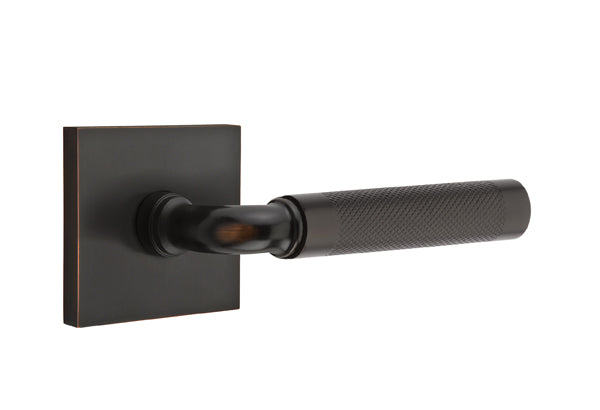 Emtek Select R-Bar Knurled Lever Square Rosette