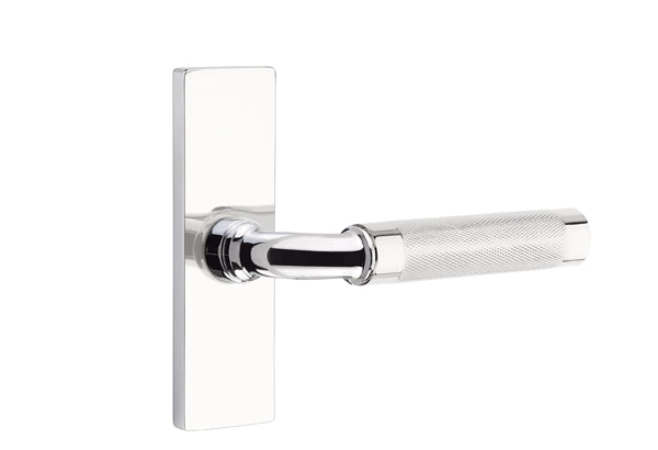 Emtek Stretto Narrow Trim Locksets with R-Bar Knurled Lever
