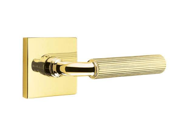 Emtek Select R-Bar Straight Knurled Lever Square Rosette