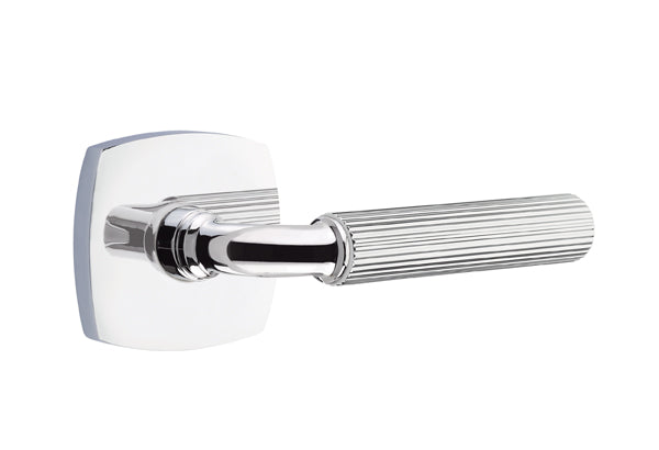 Emtek Select R-Bar Straight Knurled Lever Urban Modern Rosette