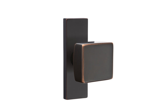 Emtek Stretto Narrow Trim Locksets with Square Knob
