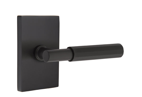 Emtek Select T-Bar Faceted Lever Modern Rectangular Rosette