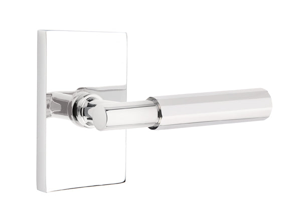 Emtek Select T-Bar Faceted Lever Modern Rectangular Rosette