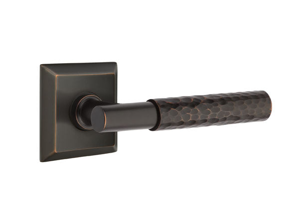 Emtek Select T-Bar Hammered Lever Quincy Rosette