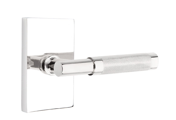 Emtek Select T-Bar Knurled Lever Modern Rectangular Rosette