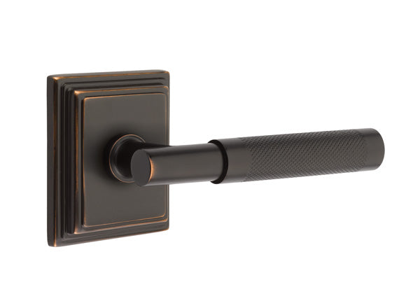 Emtek Select T-Bar Knurled Lever Wilshire Rosette