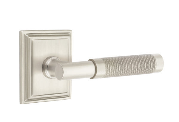 Emtek Select T-Bar Knurled Lever Wilshire Rosette