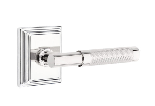 Emtek Select T-Bar Knurled Lever Wilshire Rosette
