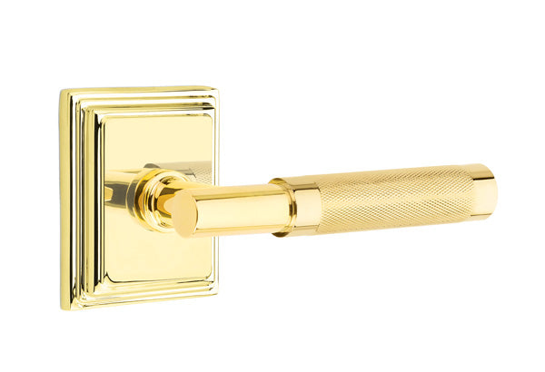 Emtek Select T-Bar Knurled Lever Wilshire Rosette