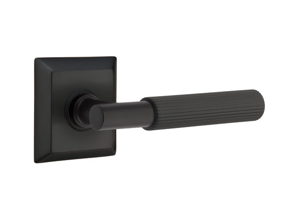 Emtek Select T-Bar Straight Knurled Lever Quincy Rosette
