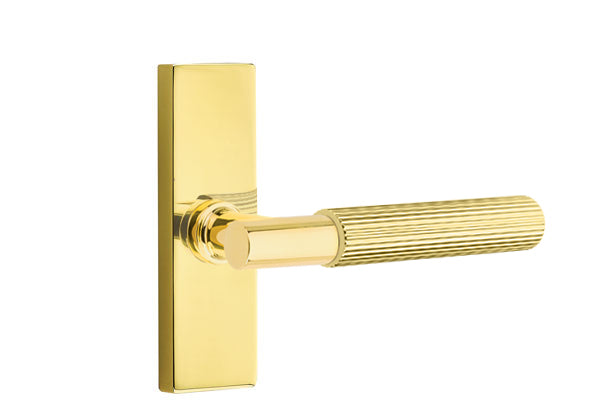 Emtek Stretto Narrow Trim Locksets with T-Bar Straight Knurled Lever