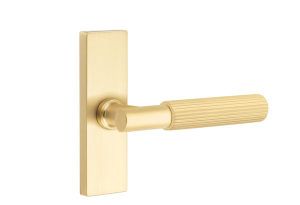 Emtek Stretto Narrow Trim Locksets with T-Bar Straight Knurled Lever