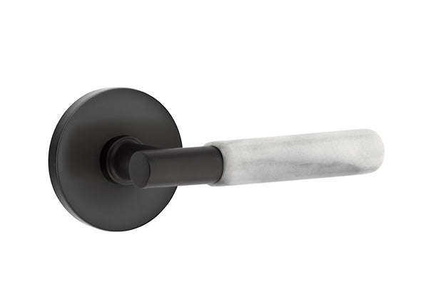 Emtek Select T-Bar White Marble Lever Disk Rosette