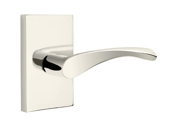 Emtek Triton Lever with Modern Rectangular Rosette