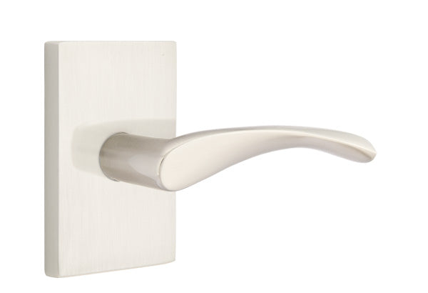 Emtek Triton Lever with Modern Rectangular Rosette