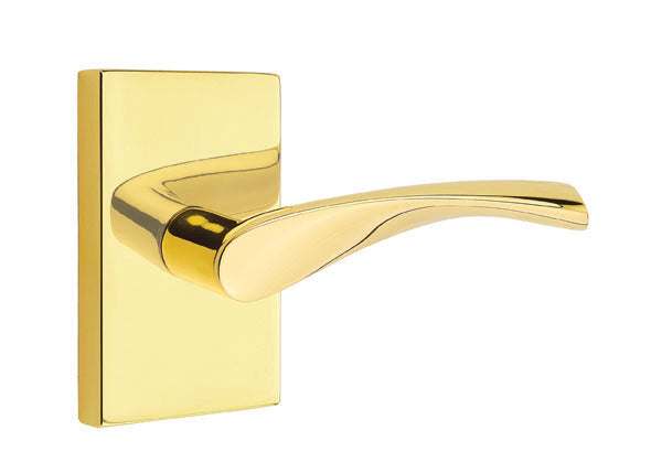 Emtek Triton Lever with Modern Rectangular Rosette