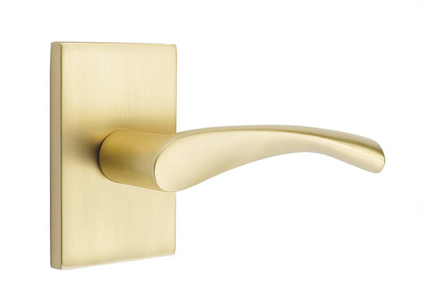Emtek Triton Lever with Modern Rectangular Rosette