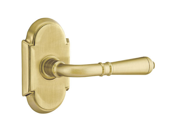 Emtek Door Handle - Turino Lever Style 8 Rosette - Classic Brass