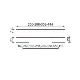 Straight Drawer Handle - Oversize 818