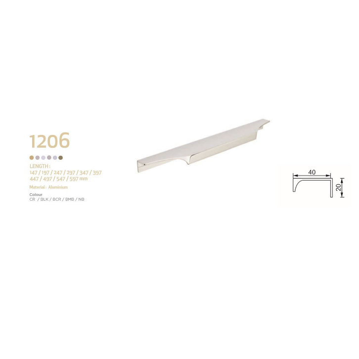 Tab Pull - Sloped 1206