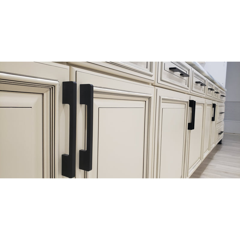 Sleek Straight Line Knurled Cabinet Handle - 1052