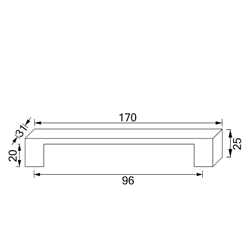 Knot Handle - Straight 283