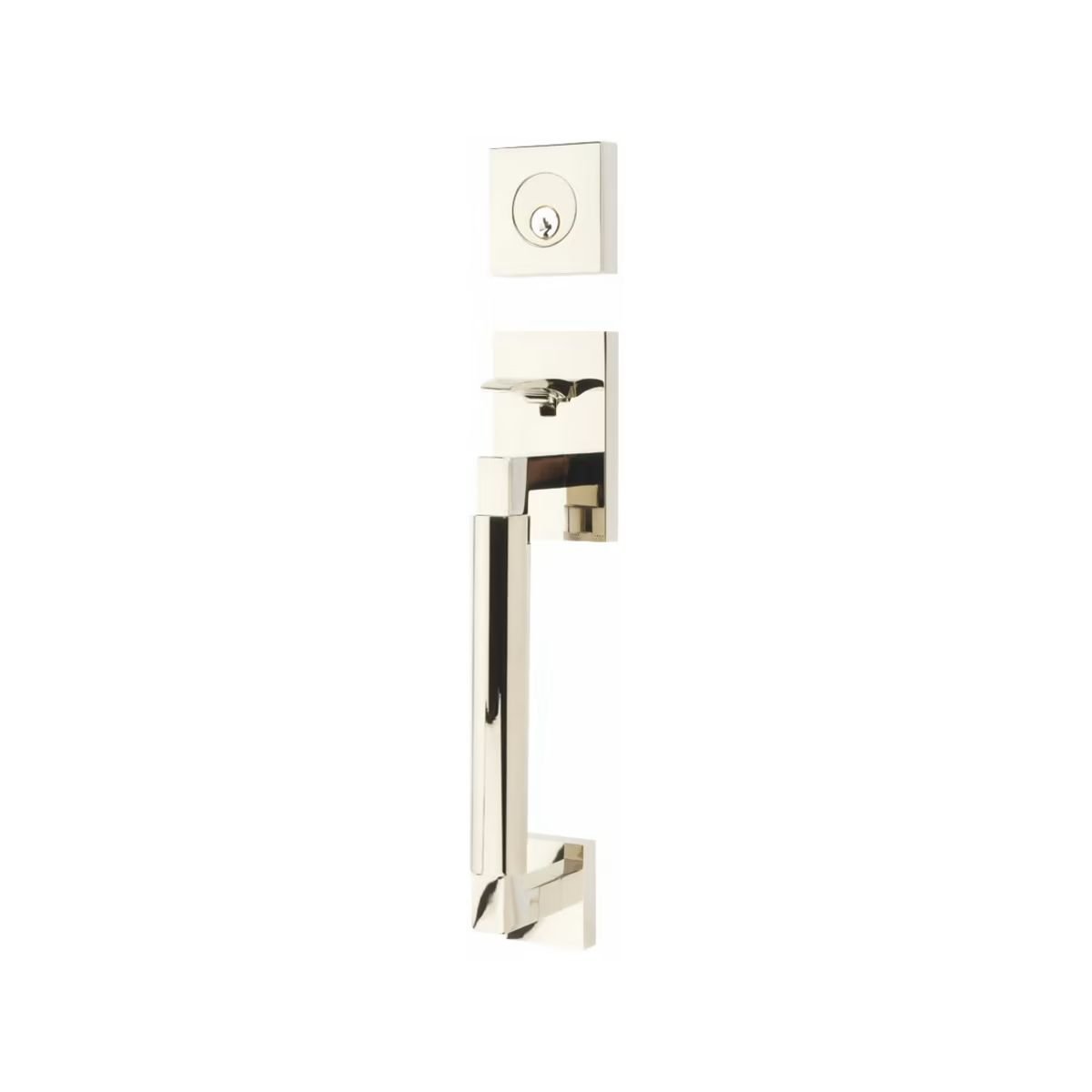 Emtek Brass Tubular Entrance Handlesets - Hercules Smooth Sectional