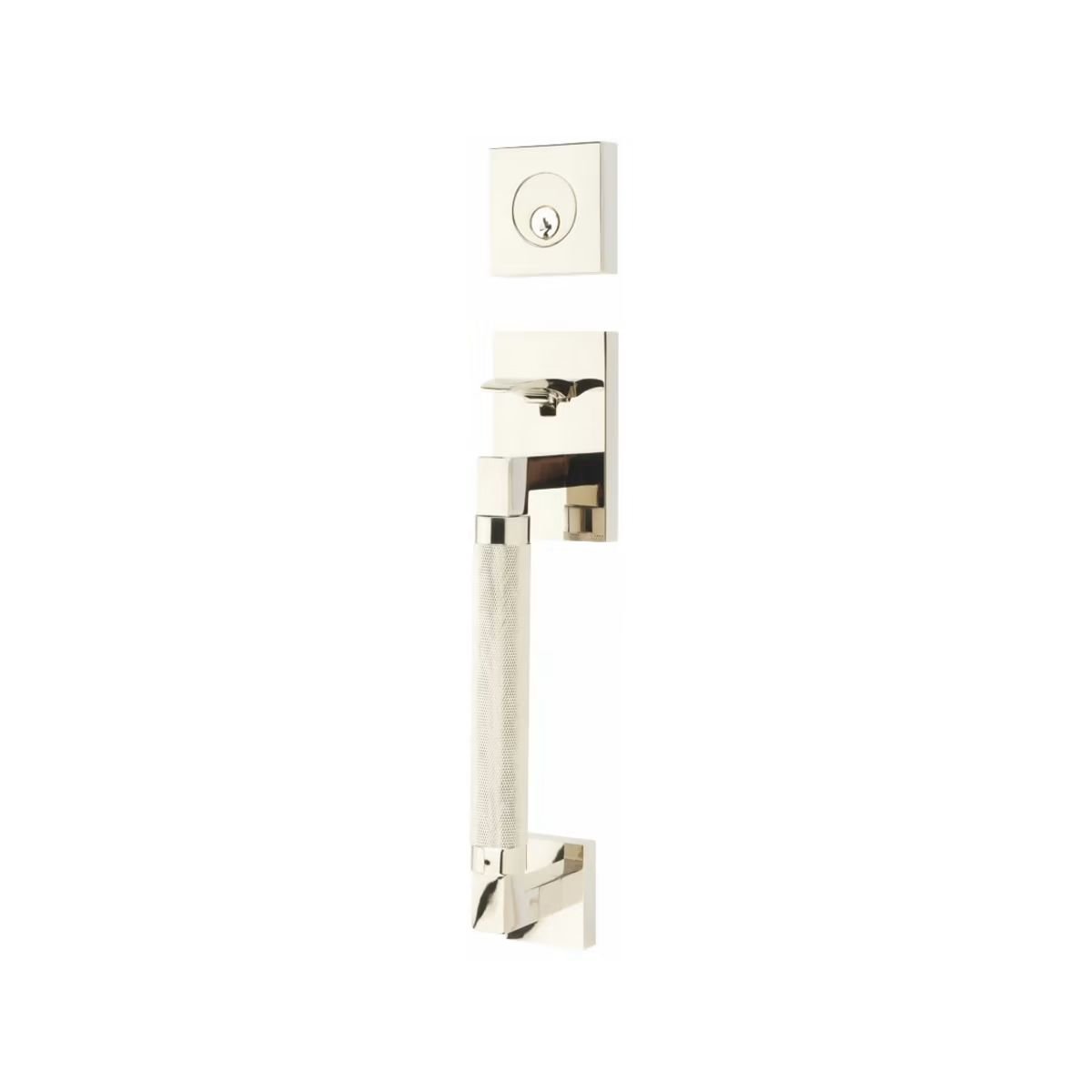 Emtek Brass Tubular Entrance Handlesets - Hercules Knurled Sectional