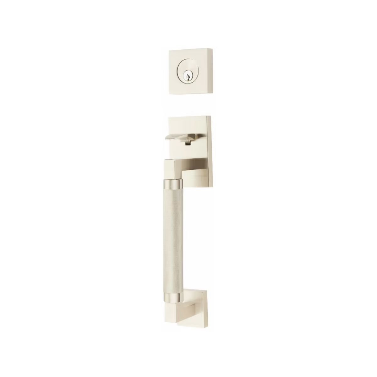 Emtek Brass Tubular Entrance Handlesets - Hercules Knurled Sectional