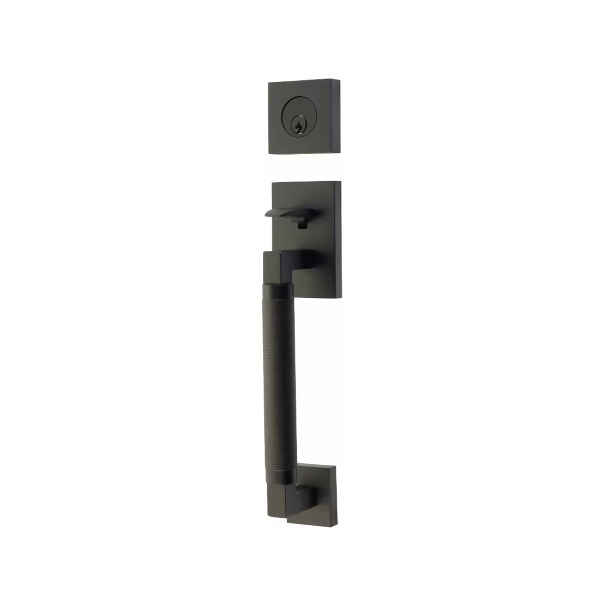 Emtek Brass Tubular Entrance Handlesets - Hercules Knurled Sectional