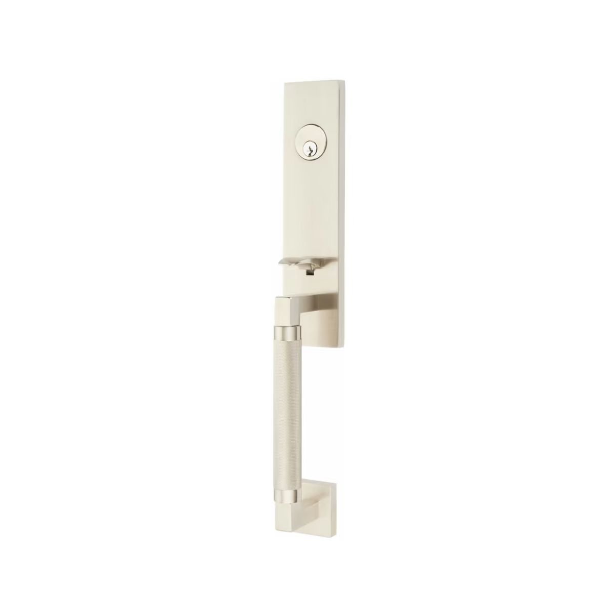Emtek Brass Tubular Entrance Handlesets - Hercules Knurled Monolithic