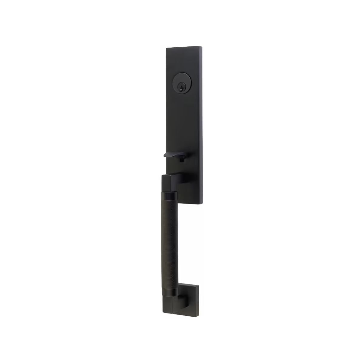 Emtek Brass Tubular Entrance Handlesets - Hercules Knurled Monolithic