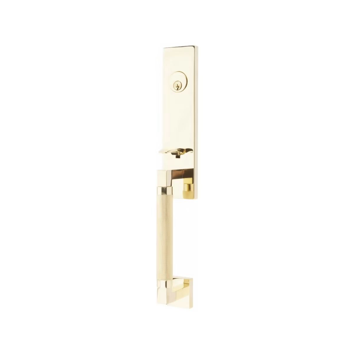 Emtek Brass Tubular Entrance Handlesets - Hercules Knurled Monolithic
