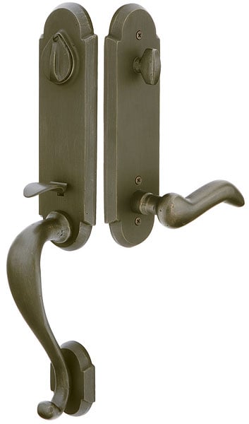 Emtek Sandcast Bronze Tubular Entrance Handlesets - Remington