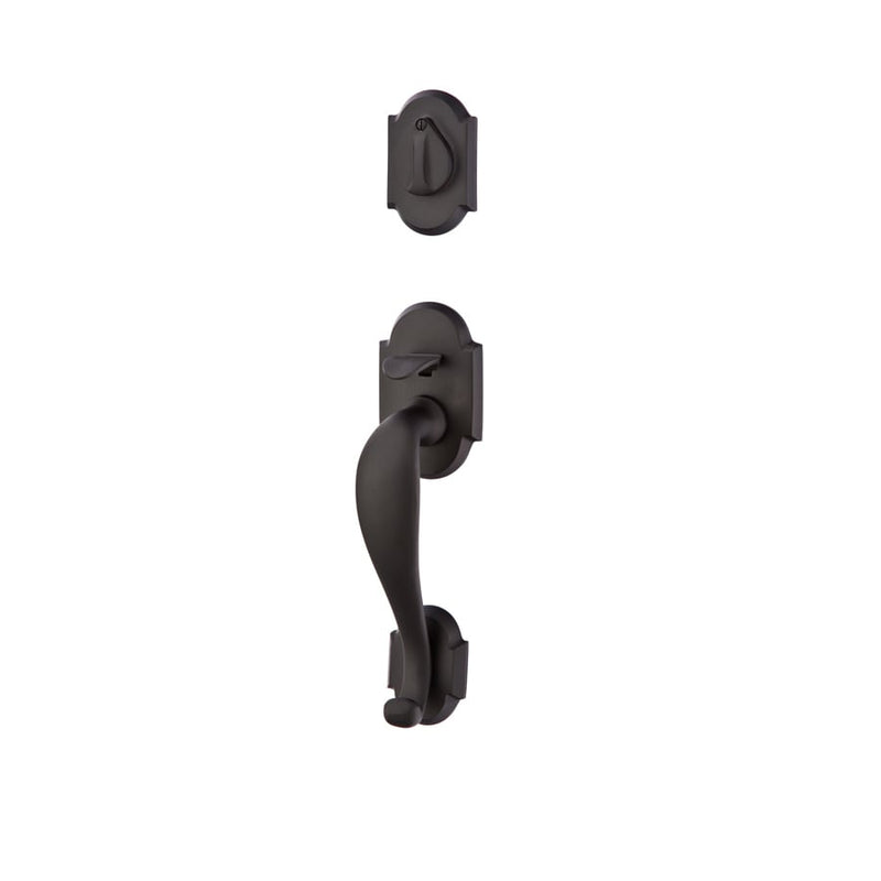 Emtek Sandcast Bronze Tubular Entrance Handlesets - Denver