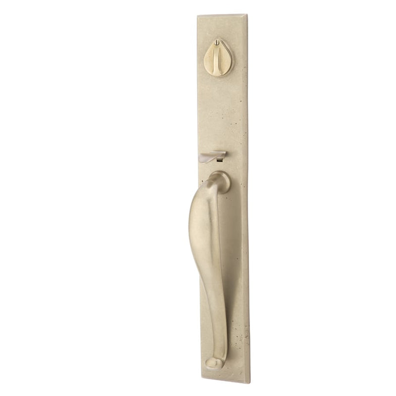 Emtek Sandcast Bronze Tubular Entrance Handlesets - Rectangular Full Length