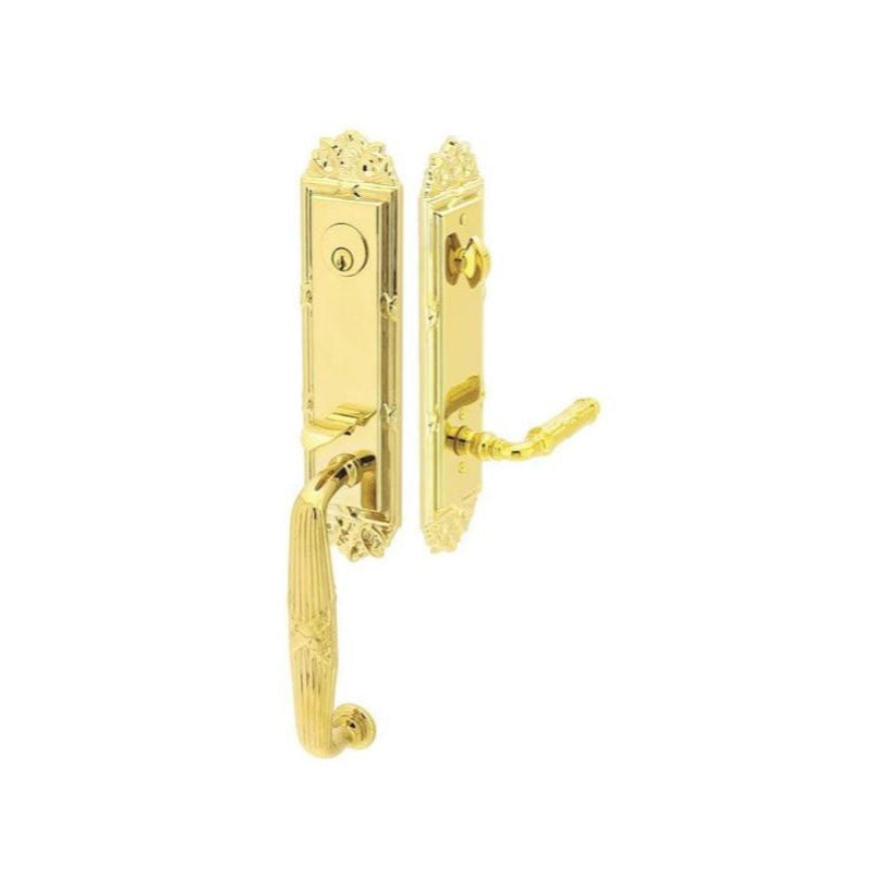 Emtek Brass Tubular Entrance Handlesets -Ribbon & Reed