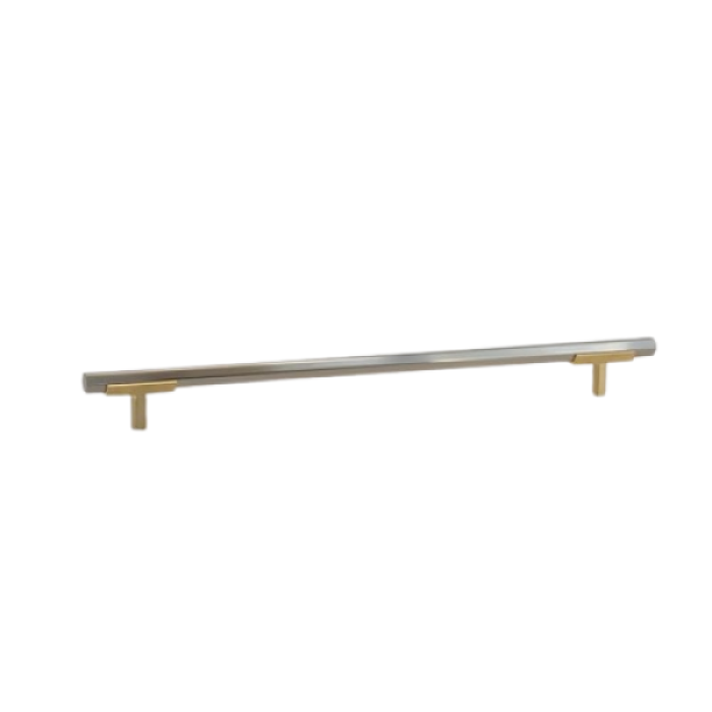 Hexagon Two Tone Appliance Pull - Brushed Gold Base 4776