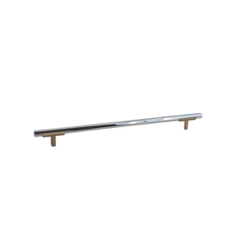 Hexagon Two Tone Appliance Pull - Satin Brass Base 4776