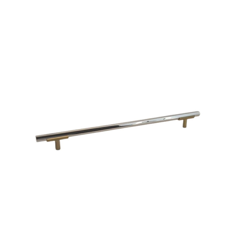 Hexagon Two Tone Appliance Pull - Satin Brass Base 4776