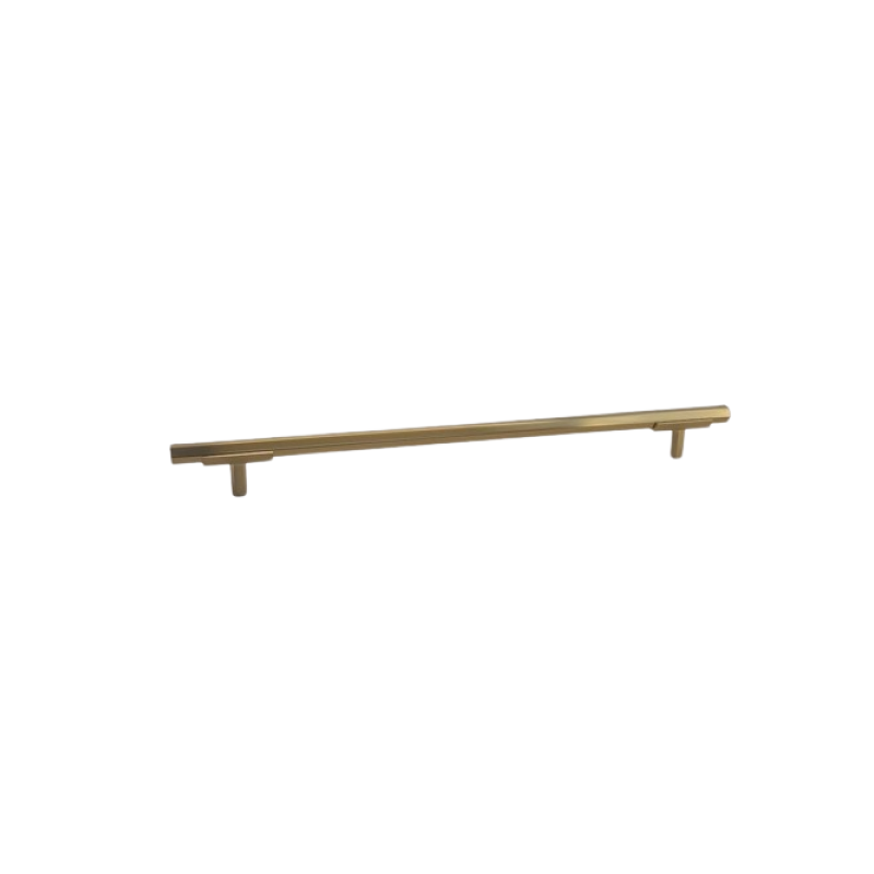 Hexagon Two Tone Appliance Pull - Satin Brass Base 4776