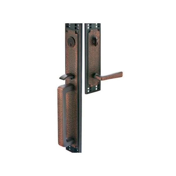 Emtek Brass Tubular Entrance Handlesets - Arts & Crafts Full Length