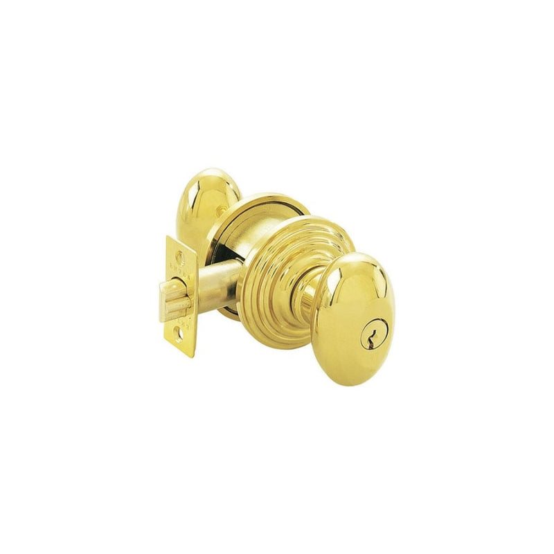 Emtek Classic Brass Key In Entrance Locksets - Regular Rosette With Egg Knob