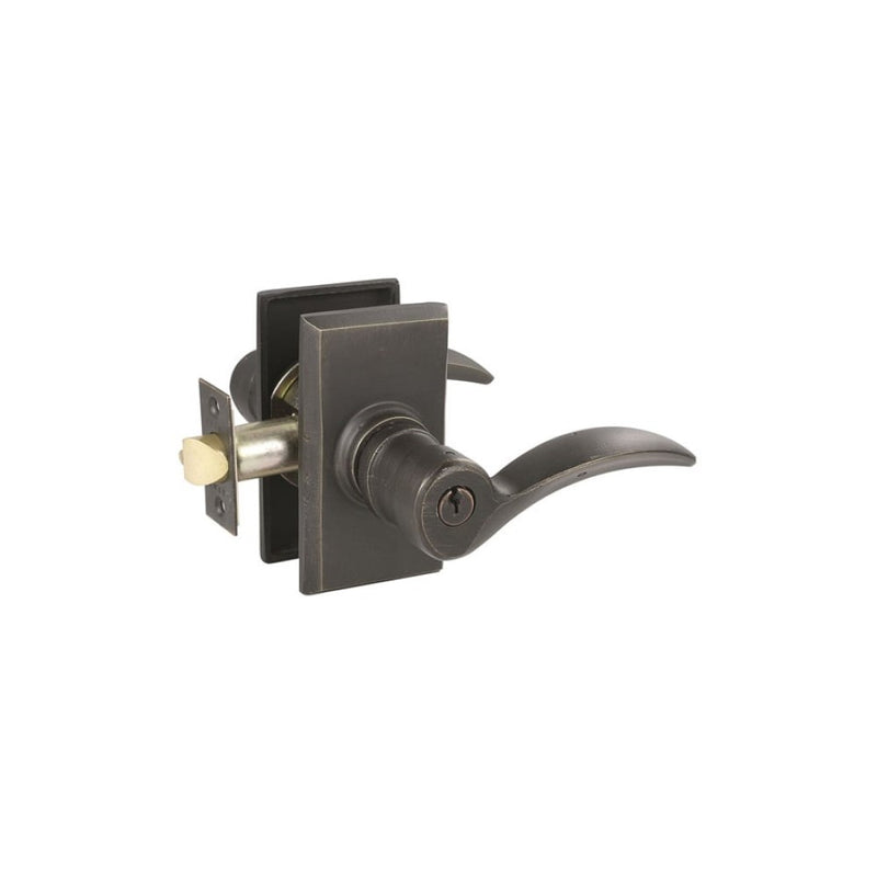 Emtek Sandcast Bronze Key In Entrance Locksets - #3 Rosette With Durango Lever