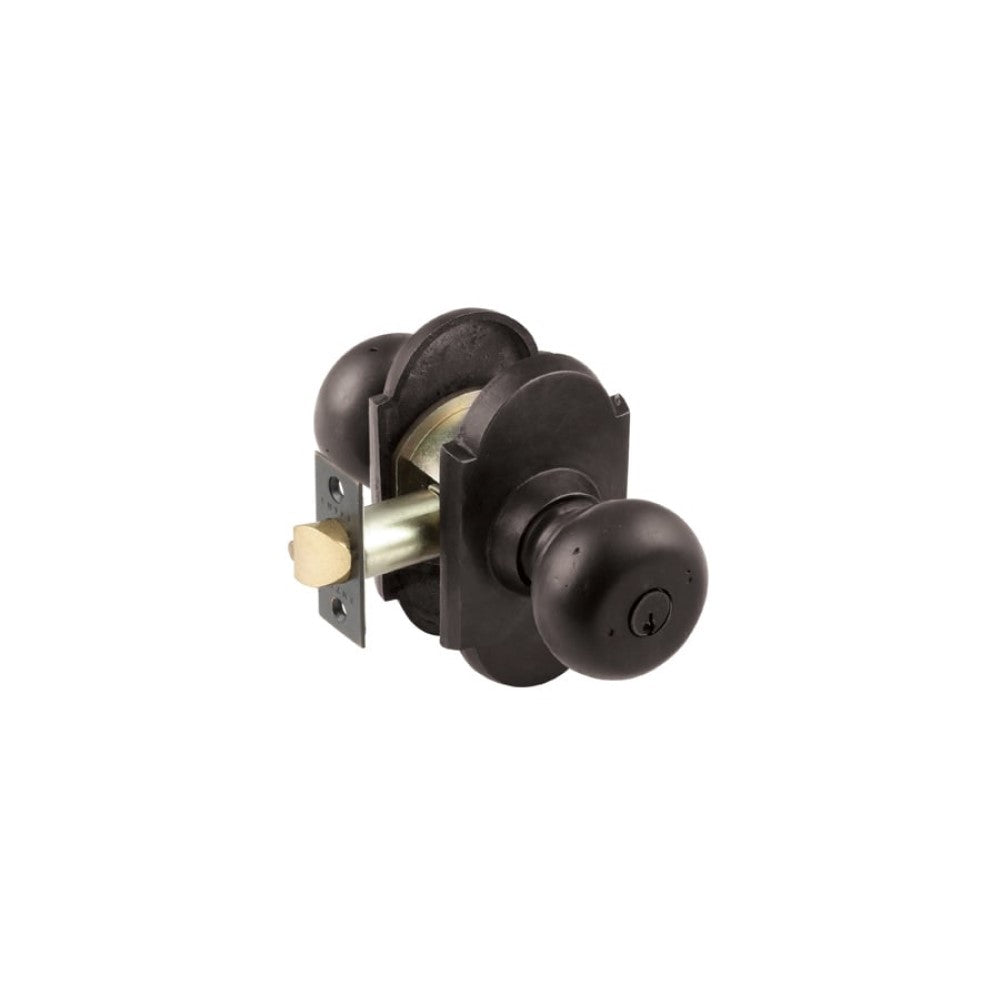 Emtek Sandcast Bronze Key In Entrance Locksets - #1 Rosette With Winchester Knob