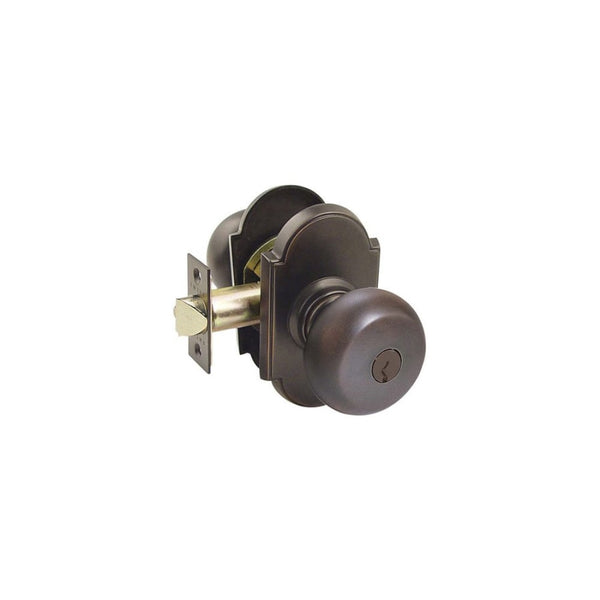 Emtek Classic Brass Key In Entrance Locksets - #8 Rosette With Providence Knob