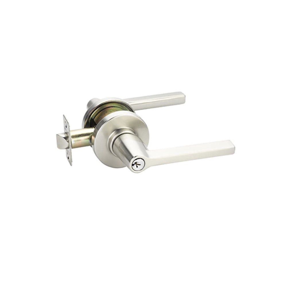 Emtek Modern Brass Key In Entrance Locksets - Disk Rosette With Helios Lever