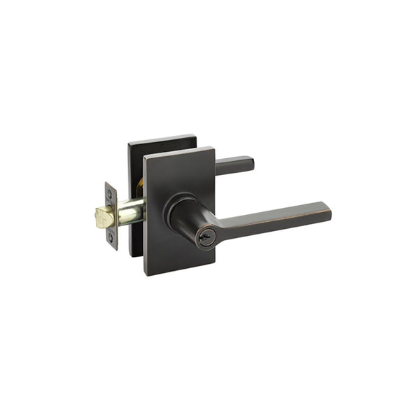 Emtek Modern Brass Key In Entrance Locksets - Modern Rosette With Helios Lever