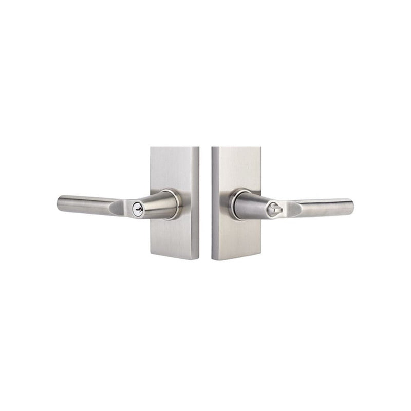 Emtek Modern Brass Key In Entrance Locksets - Modern Rosette With Hanover Lever