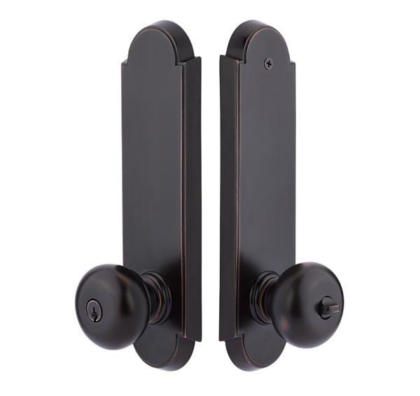 Emtek Brass Tubular Single Point Lockset - Annapolis With Rope Lever